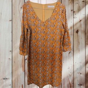 Belongsci Gold Floral Midi. Size S